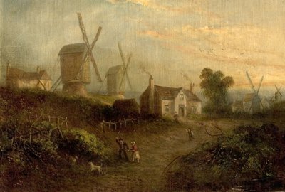 Mills and Gorse Bushes in Nottingham Forest by Thomas Sturge Moore